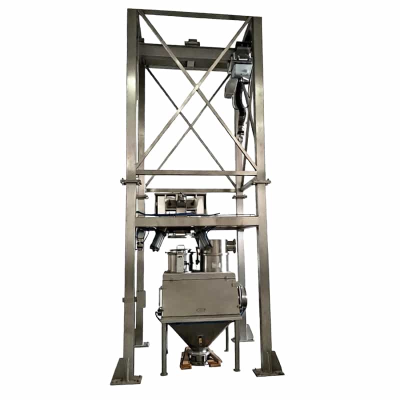 Stainless steel automatic ton bag unloader and feeding station